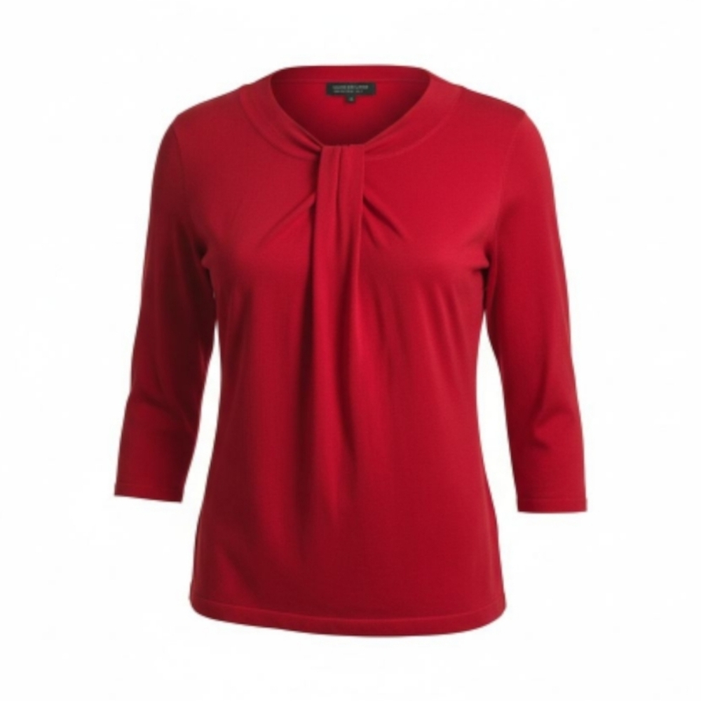 Jones New York Collection Red Knit Sweater With 3/4 Length Sleeves | Size 1X